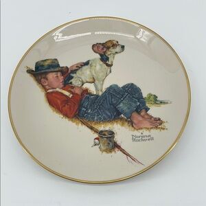 Gorham Fine China 1971 Norman Rockwell Four Seasons Collector Plate S1